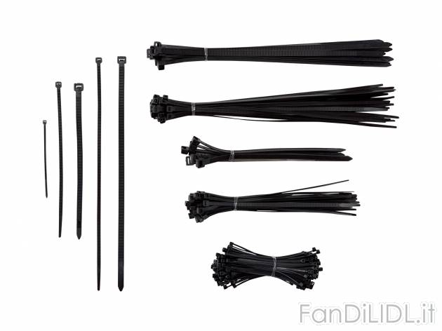 Set fascette fermacavo Parkside, prezzo 2.99 € 
251 pezzi 
- 
In diverse lunghezze ...
