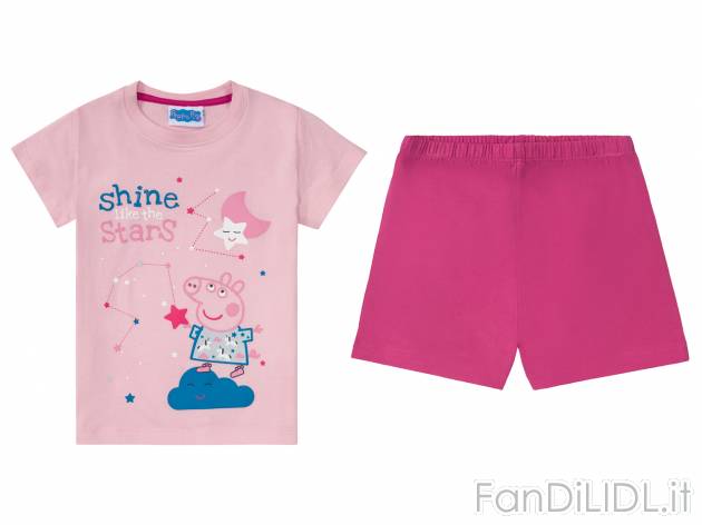 Pigiama corto o camicia da notte per bambina Peppa Pig, Miraculous, Frozen 2 Oeko-tex, ...