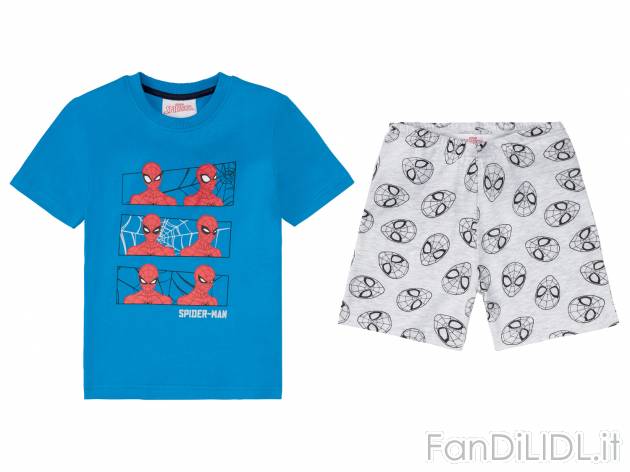 Pigiama corto da bambino Spiderman, Sam il pompiere, Jurassic World Oeko-tex, prezzo ...
