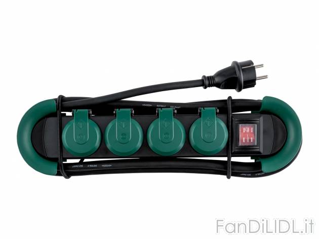 Presa multipla Parkside, prezzo 14.99 &#8364; 
- Con avvolgicavo
- Gancio estraibile ...