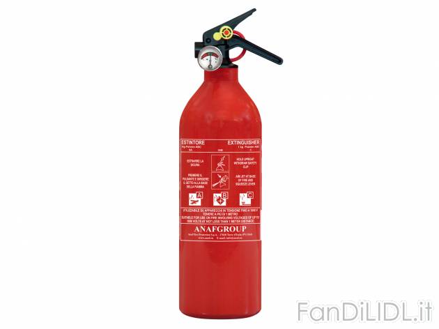 Estintore a polvere Anaf-group, prezzo 9.99 &#8364;  
1kg
Caratteristiche

- SGS