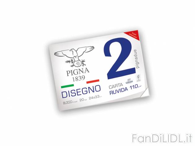 Blocco carta ruvida Pigna, prezzo 2.29 &#8364;  

Caratteristiche