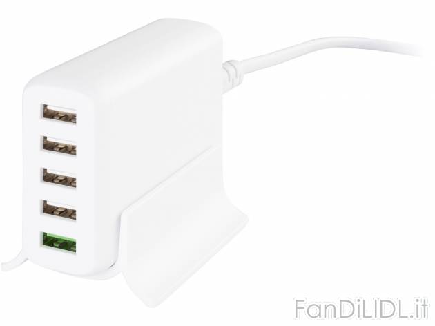 Stazione di ricarica USB Silvercrest, prezzo 14.99 &#8364; 
- Porta con tecnologia ...
