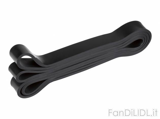 Set fasce elastiche, 3 pezzi Crivit, prezzo 9.99 € 
- Fascia nera: Resistenza ...