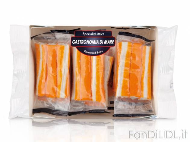 Bastoncini di Surimi Gastronomia Di Mare, prezzo 1,99 &#8364; per 405 g, € ...