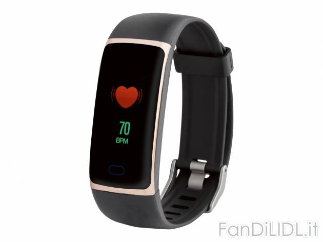 Braccialetto activity tracker Silvercrest, prezzo 24.99 &#8364; 
App gratuita ...