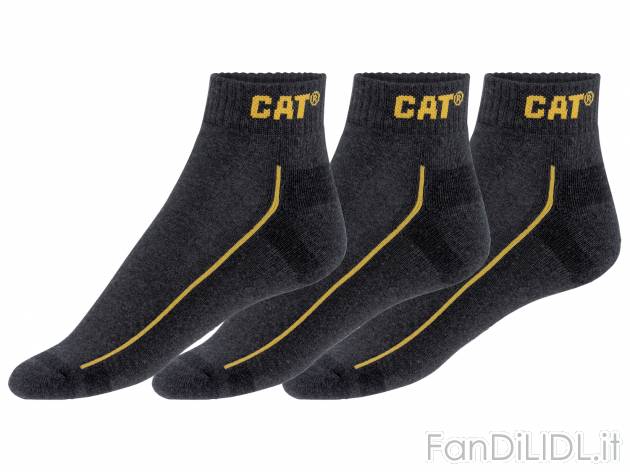 Calze corte da lavoro per uomo Cat, prezzo 4.99 € 
3 paia - Misure: 39-50
Taglie ...