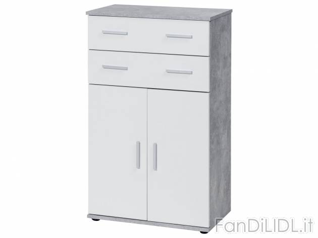 Mobiletto 2 cassetti e 2 ante Livarno, prezzo 44.00 € 
- Ripiano regolabile in ...