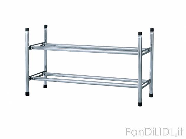 Scarpiera allungabile Livarno, prezzo 9.99 € 
- Con due ripiani per max. 10 paia ...
