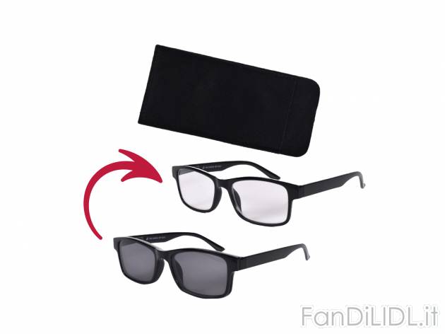 Occhiali da lettura con clip magnetico Auriol, prezzo 3.99 € 
- Filtro solare ...