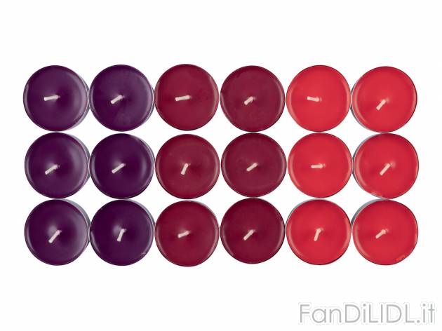 Candele profumate Livarno, prezzo 1.99 €  
6 o 18 pezzi
Caratteristiche