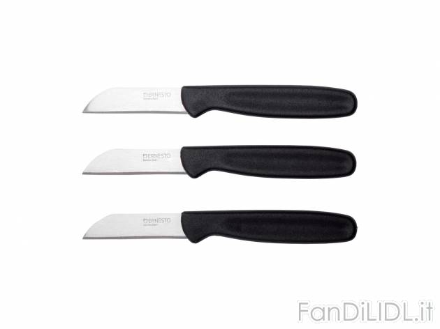 Coltello da cucina Ernesto, prezzo 2.99 € 
1 o 3 pezzi 
- Lavabili in lavastoviglie
Caratteristiche

- ...