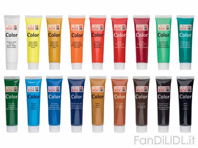 Paste o colori acrilici , prezzo 8.99 &#8364;