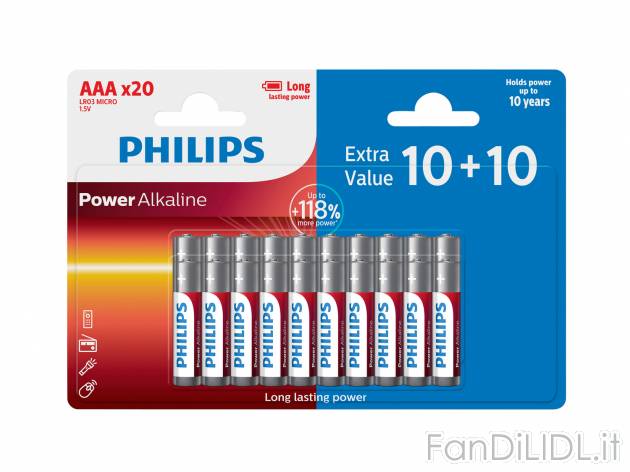 Batterie stilo Philips, prezzo 6.99 &#8364;  

Caratteristiche
