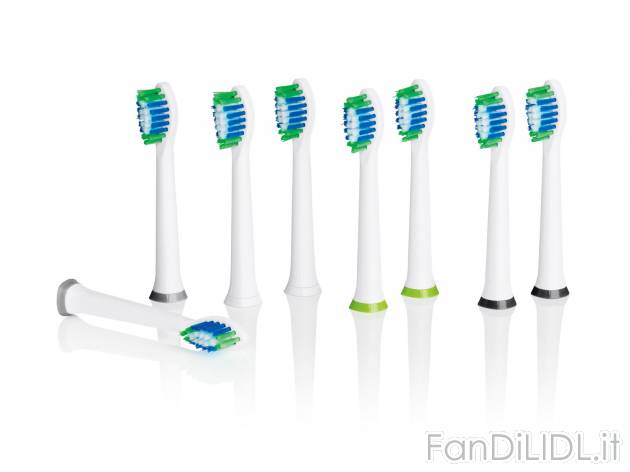 Testine di ricambio per spazzolino elettrico, 8 pezzi , prezzo 4.99 &#8364; ...