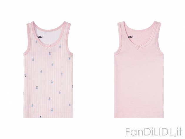 Canotta da bambina Lupilu, prezzo 4.99 &#8364; 
2 pezzi - Misure: 1-6 anni
Taglie ...