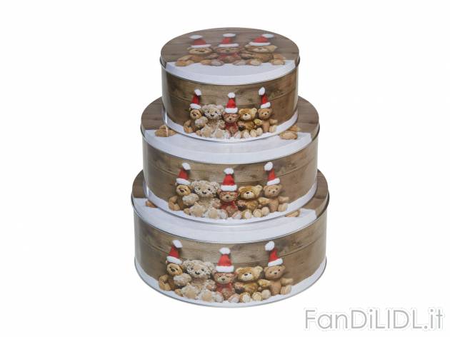 Set scatole per biscotti , prezzo 5.99 &#8364; per Al set 
- In latta?3 pezzi
- ...