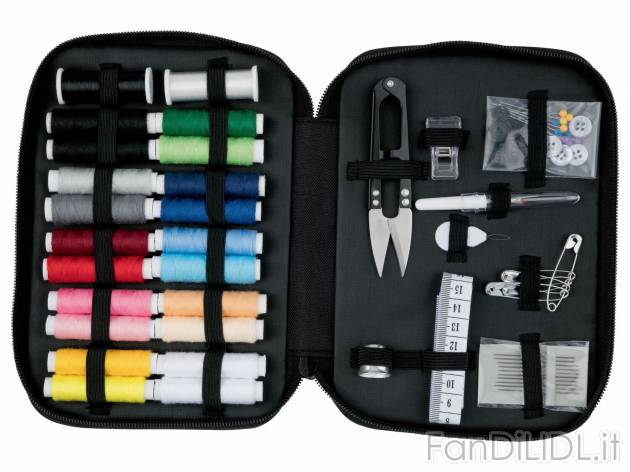 Cofanetto da viaggio per cucito Crelando, prezzo 5.99 &#8364; 
65 o 101 pezzi
Caratteristiche
 ...
