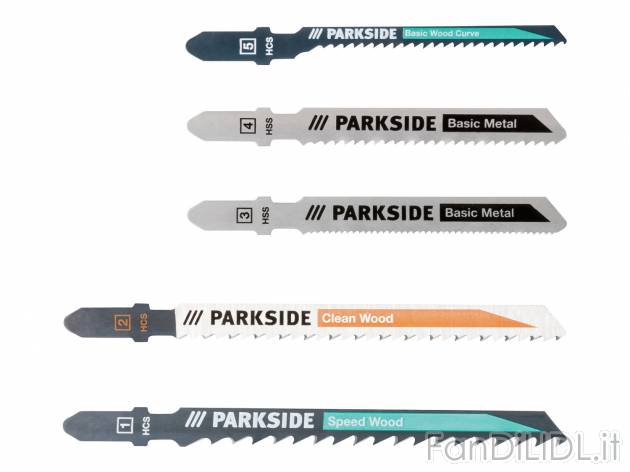 Set lame per seghetto elettrico o a pendolo Parkside, prezzo 3.99 € 
2 o 5 pezzi
Caratteristiche ...