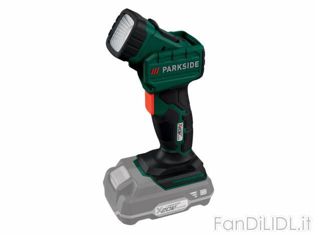 Torcia a LED ricaricabile Parkside, X20VTeam, prezzo 9.99 € 
Attrezzo compatibile ...