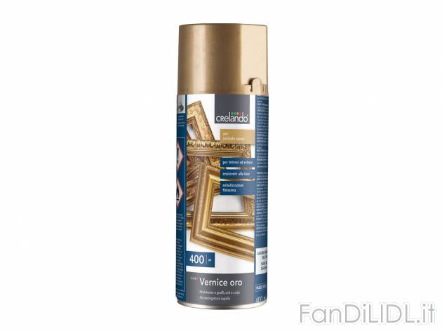 Vernice spray 400ml , prezzo 3.99 &#8364; per Alla confezione 
- A scelta fra ...