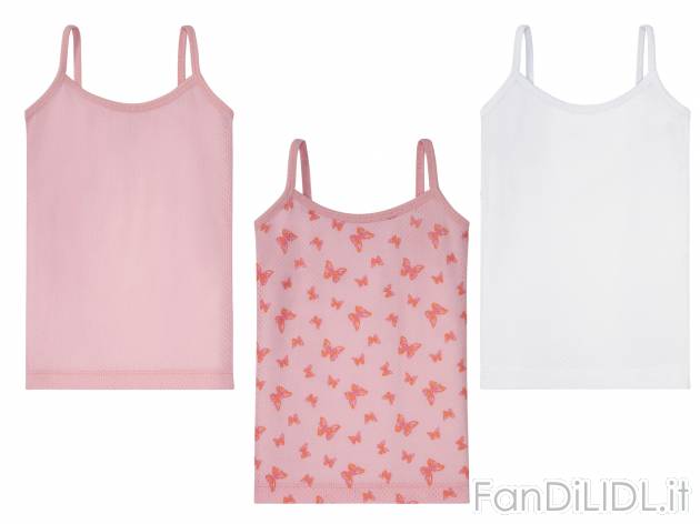 Canotta da bambina Lupilu, prezzo 4.99 € 
3 pezzi - Misure: 1-6 anni
Taglie ...