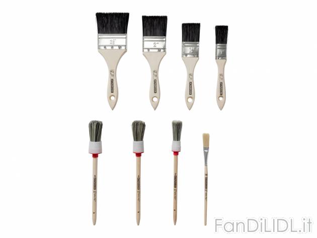 Set pennelli Parkside, prezzo 2.99 €  
8 pezzi
Caratteristiche