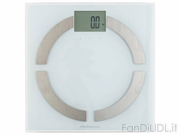 Bilancia pesapersone diagnostica con App Medisana, prezzo 19.99 € 
- Misurazione ...