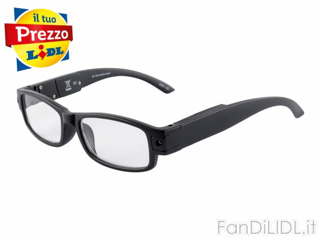 Occhiali da lettura con LED Auriol, prezzo 2.99 € 
- Lenti con rivestimento antigraffio
- ...