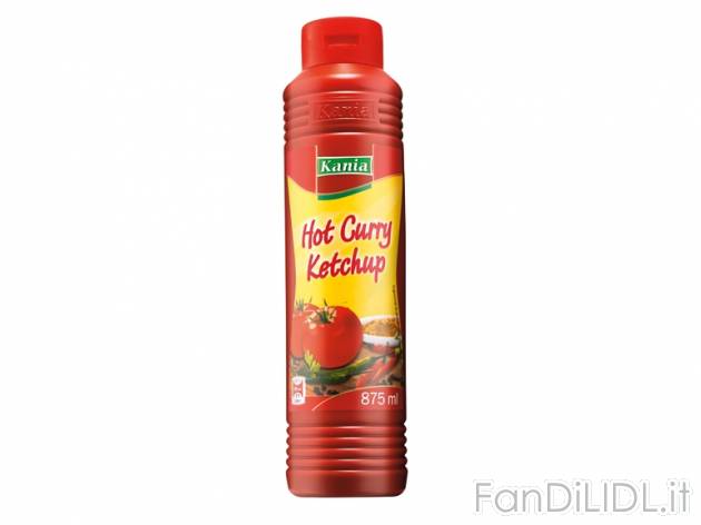 Ketchup al curry , prezzo 1,49 &#8364; per 875 ml, € 1,70/l EUR. 
- La salsa ...