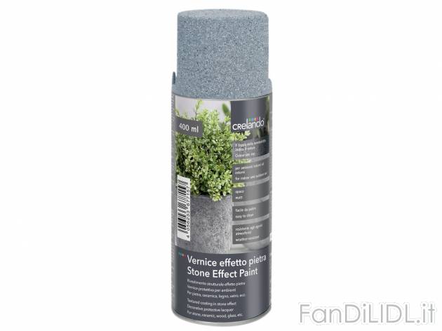 Vernice spray effetto pietra, metallica o argento Crelando, prezzo 3.99 &#8364; ...