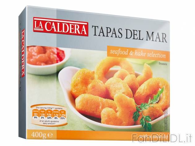 Misto di frutti di mare e merluzzo in pastella , prezzo 2,99 &#8364; per 400 ...