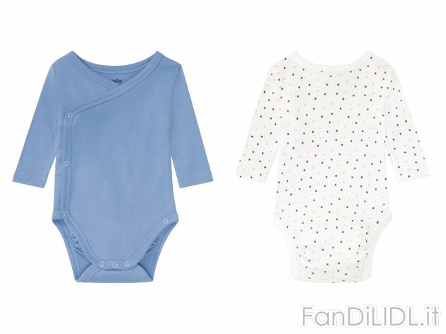 Body a manica lunga per neonati Lupilu, prezzo 5.99 &#8364; 
2 pezzi - Misure: ...