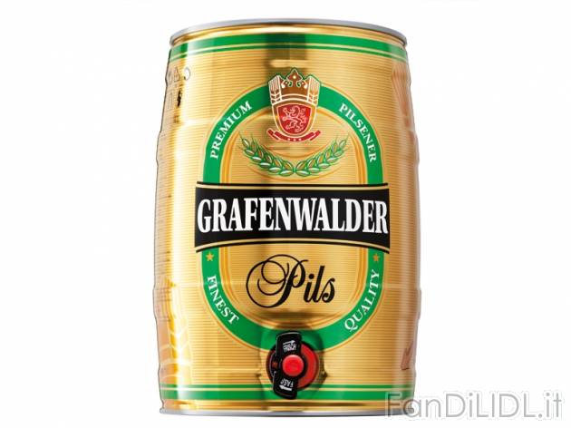 Birra Pils fusto , prezzo 7,49 &#8364; per 5 l, € 1,50/l EUR. 
- Con pratico ...