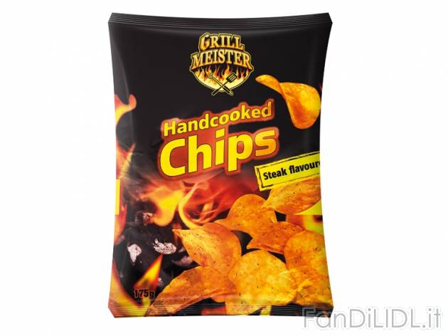 Patatine cotte a mano , prezzo 1,69 &#8364; per 175 g, € 9,66/kg EUR. 
- ...