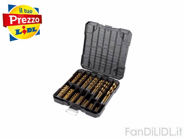 Set punte per trapano HSS Parkside, prezzo 19.99 € 
107 pezzi 
- Ø da 1 a 10 ...