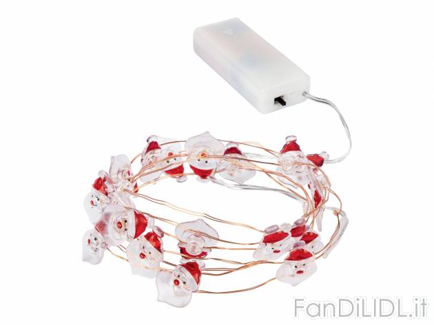 Catena luminosa 20 LED Livarno, prezzo 2.99 &#8364; 
Luce bianca calda o fredda ...