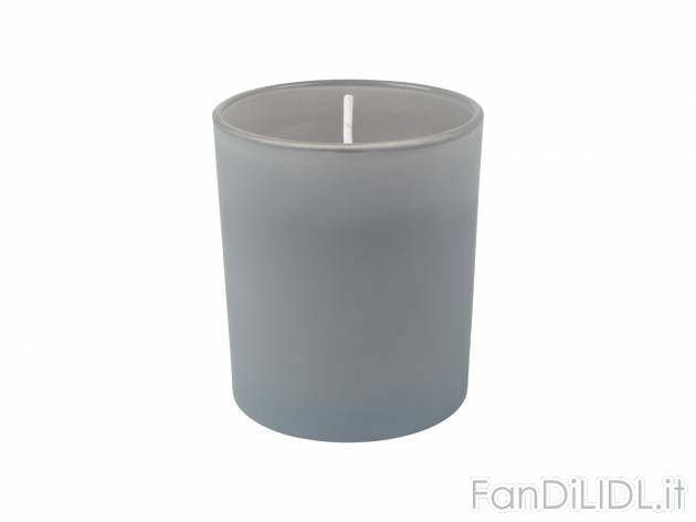 Candela profumata in bicchiere Livarno, prezzo 3.49 &#8364; 
- Con 100 % cera ...