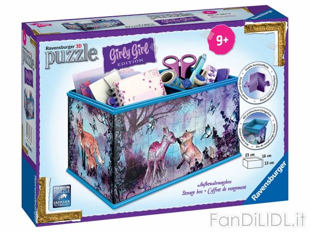 Puzzle 3D Ravensburger, prezzo 14.99 € 
216 pezzi 
- Età: 9+
Caratteristiche ...
