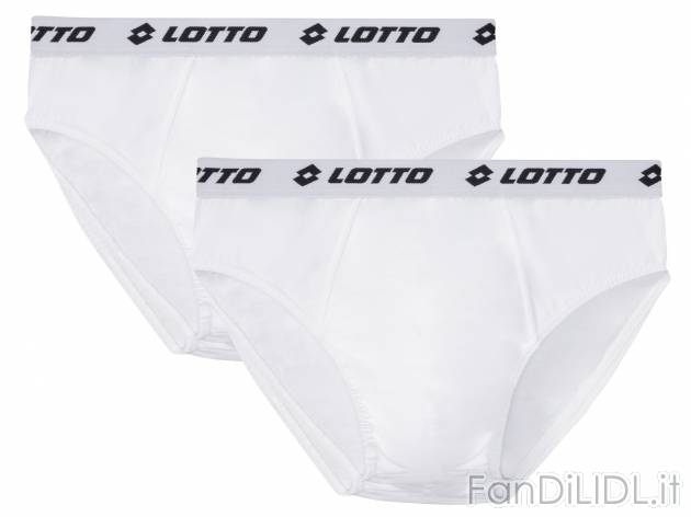 Slip da uomo Lotto, prezzo 5.99 € 
2 pezzi - Misure: S-XL 
- Puro cotone
Prodotto ...