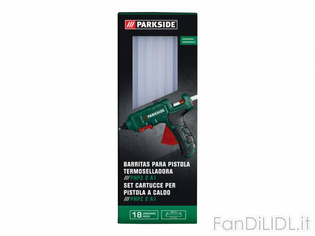 Set cartucce per pistola a caldo Parkside, prezzo 4.99 € 
10 o 18 pezzi 
- 11 ...