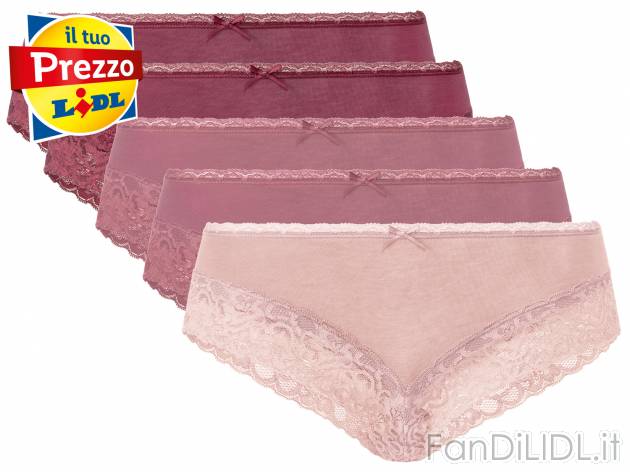 Culottes con pizzo da donna Esmara, prezzo 8.99 &#8364; 
5 pezzi - Misure: S-L
Taglie ...