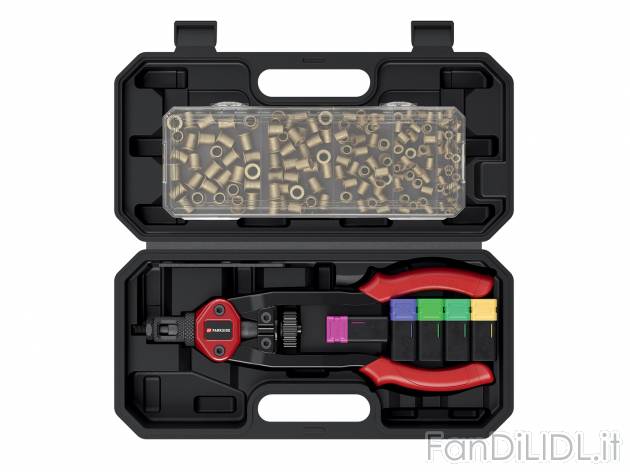 Pinza rivettatrice con accessori Parkside, prezzo 24.99 &#8364; 
151 pezzi 
- ...
