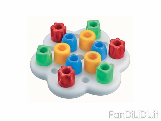 Mosaico gioco Quercetti, prezzo 9.99 &#8364; 
13 pezzi
Caratteristiche

- Made-in-italy ...