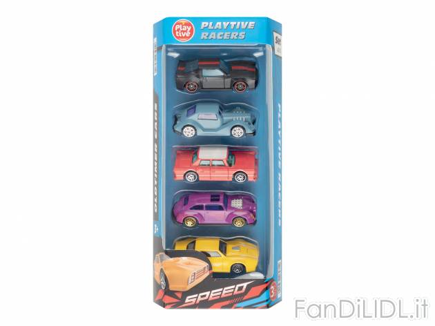 Set macchinine Playtive, prezzo 4.99 &#8364; 
5 pezzi 
- Et&agrave;: 3+
Caratteristiche

- ...