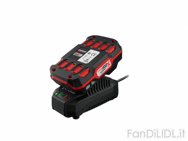 Batteria 2Ah con caricabatterie Parkside, prezzo 19.99 € 
- Indicatore stato ...