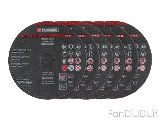 Set mole da taglio o mole abrasive Parkside, prezzo 3.99 &#8364; 
- Per le smerigliatrici ...