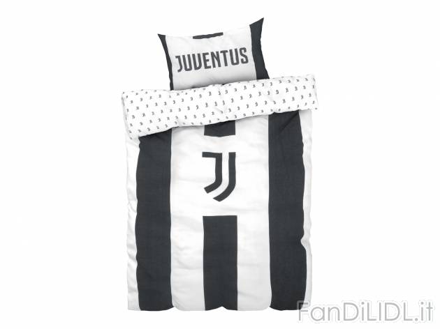 Parure copripiumino singolo Juventus, prezzo 24.99 € 
- Puro cotone
- Federa: ...