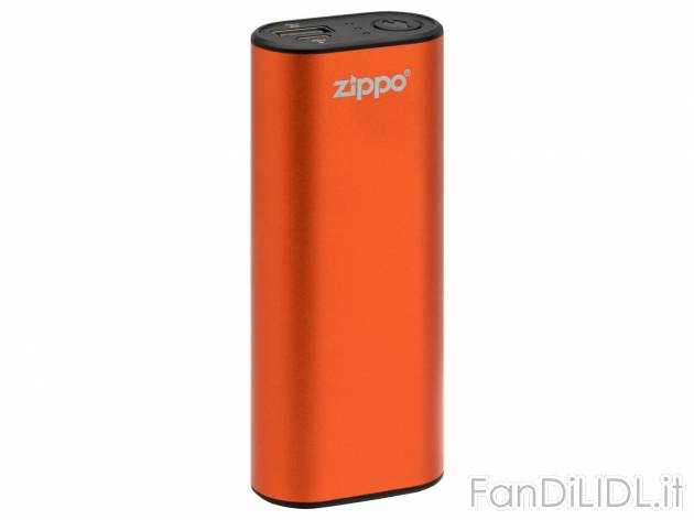 Scaldamani e powerbank Zippo, prezzo 24.99 € 
4400 mAh 
- Mani calde grazie ...