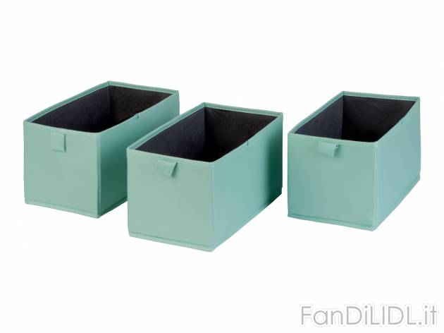 Box portaoggetti Livarno Living, prezzo 4.99 € 
2 o 3 pezzi 
- 3 pezzi: 14 x ...